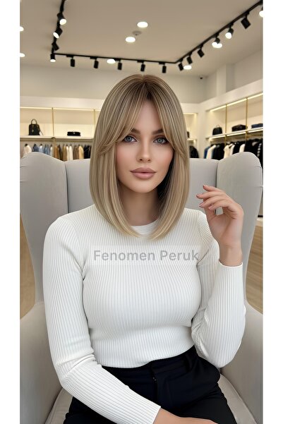 Fenomen Peruk Vip Gerçek Saç Dokusunda Peruk Model