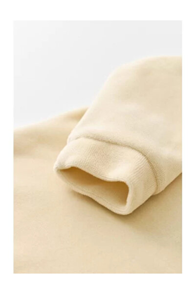 BabyCosy Long-sleeved jumpsuit with zipper, 80% cotton and 20% polyester - Cream, (Size: 9-1