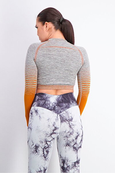 XOXO Women Longsleeve Pullover Crew Neck Top, Grey Combo