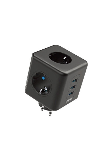 ekovolt Akım Korumalı Priz Isıya Dayanıklı 10 Amper 3'lü Duvar Tipi Priz, Sma...