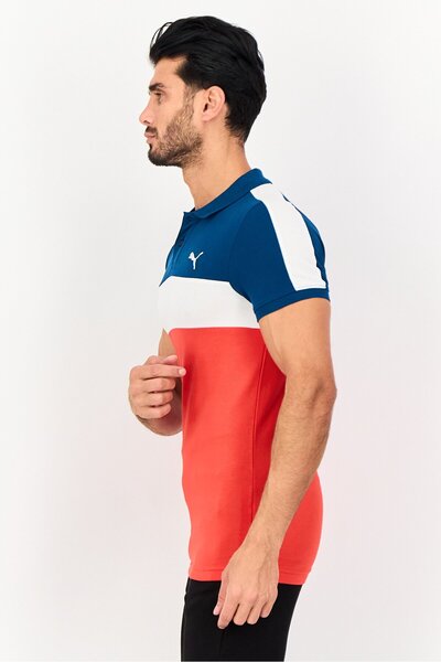 Puma Men Slim Fit Short Sleeves Outdoor Polo Shirt, Multicolor