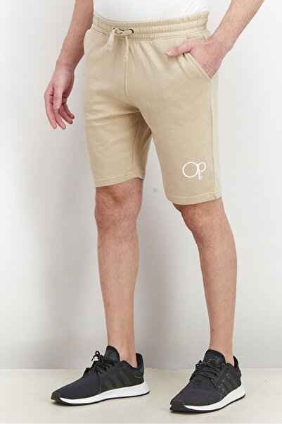 Ocean Pacific Men Drawstring Pull On Basic Shorts, Tan