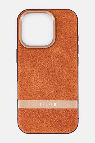 Levelo iPhone 16 Pro Pelle Leather Protective Case, Brown