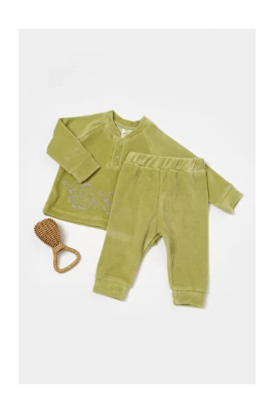 BabyCosy Súprava blúzka a nohavice Elefant, 80% bavlna a 20% polyester - zele...