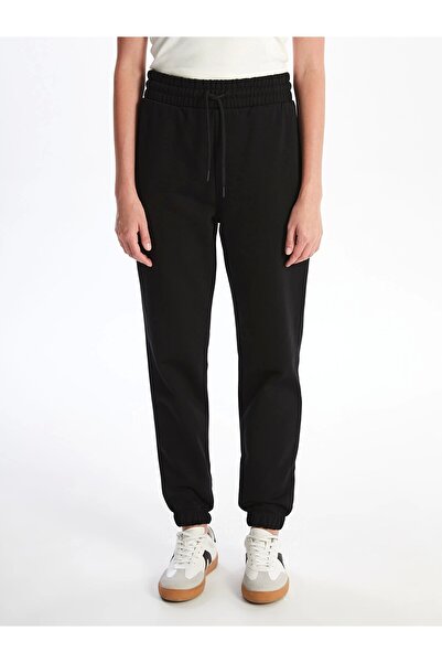 LC Waikiki XSIDE Siyah Kadın Beli Lastikli Düz Jogger Eşofman Altı