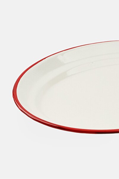 iBiLi Enamelled Steel Oval Platter, Red