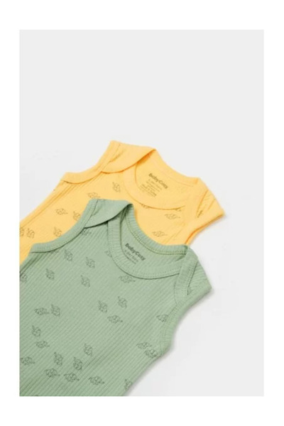 BabyCosy Set 2 sleeveless baby bodysuits Printed,