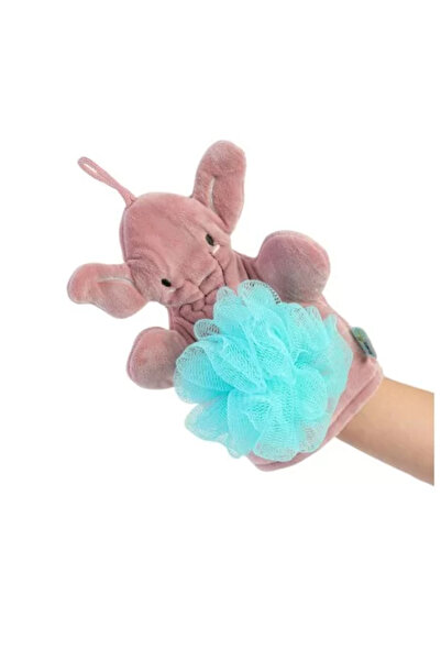 Babyjem Bath Sponge Glove Elephant, BabyJem, 9 x 11 cm (Color: Pink)