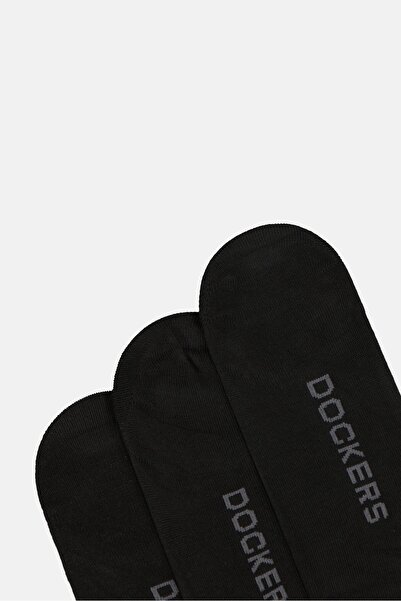 Dockers Men 12 Pairs Brand Logo Silicone Heel Grip Socks, Black