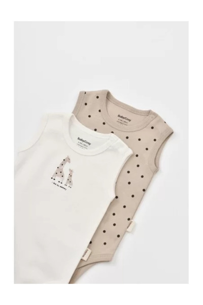 BabyCosy Set 2 sleeveless onesies for unisex babies, BabyCosy, 100% cotton (Size: 18-24 Months)