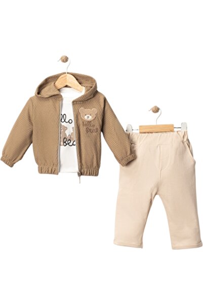 ZERVA QUEEN طقم هيلو بير سوزينيلي الثلاثي للأولاد الرضع