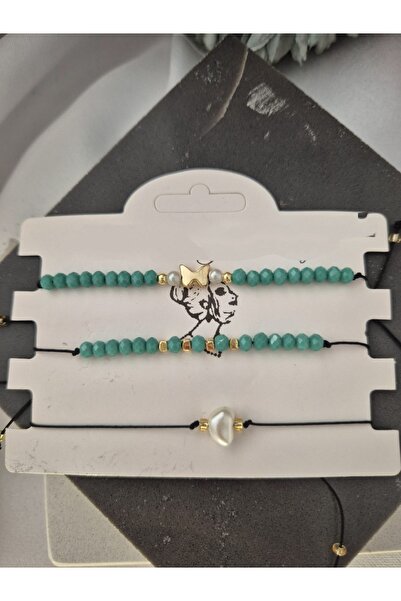 BUTİK AYVİTRİN تصميم من 3 قطع من أساور الخرز