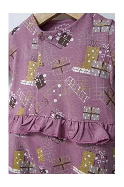 Tongs Baby Set salopeta cu caciulita cu volanas pentru bebelusi Fun Penguin