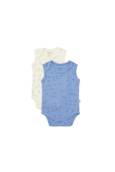 BabyCosy Set 2 body-uri fără mâneci Imprimate, BabyCosy, 50% modal + 50% bumb...