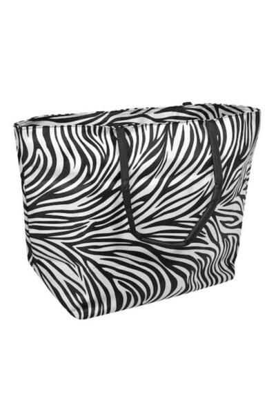 AB HOMES Beach Bag AB HOMES Zebra Black-White