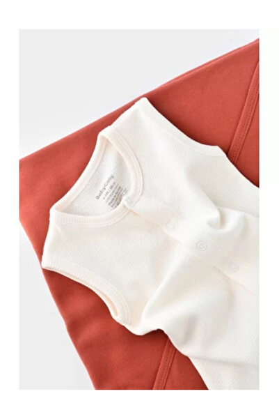 BabyCosy Sleeveless Romper with Shorts - 100% Cotton - Ecru