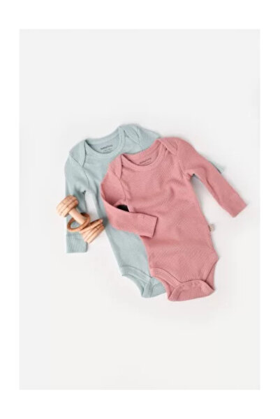BabyCosy Set 2 body-uri cu maneca lunga bebe unisex din bumbac si modal - Min...