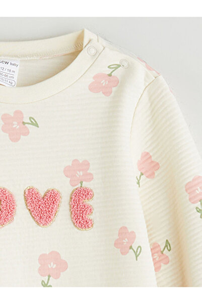 LC Waikiki Create Your Style from Uzg Store |   Crew Neck Floral Baby Girl Romper