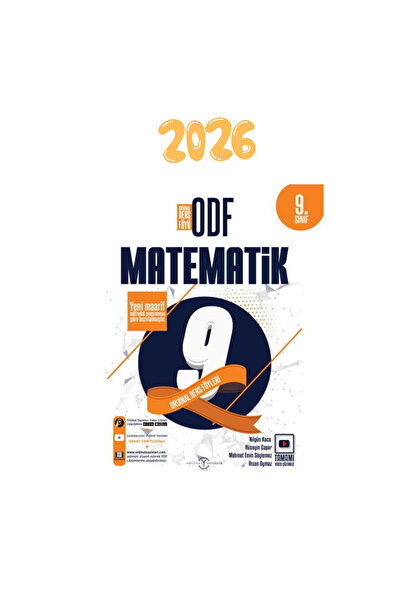 Orijinal Yayınları 2028 MODEL ORİJİNAL YENİ OKUL MÜFREDATINA UYARLI-9. Sınıf Matematik ODF Orijinal Ders Föyleri günce Marif...