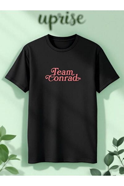 Vordevia Echipa Conrad cu imprimeu Bumbac supradimensionat Alb tricou