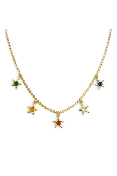 Venus Design Çelik Renkli Yıldız Kolye