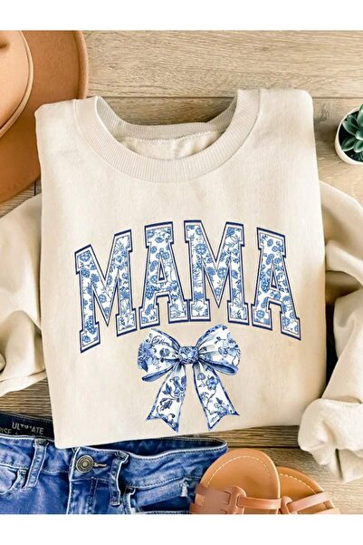 Deocept Γυναικείο φούτερ με λαιμόκοψη oversized σε στυλ Mama Mom