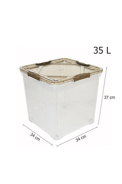 Generic 35L Multipurpose Plastic Storage Box with Wheels