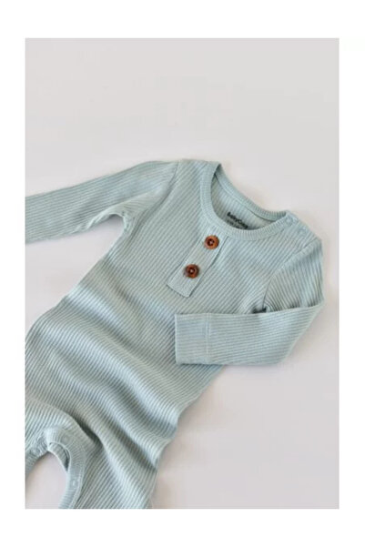BabyCosy Long-sleeve romper with cotton and modal - Mint
