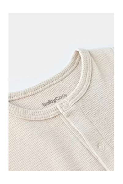 BabyCosy Sleeveless Romper with Shorts - 100% Cotton - Stone