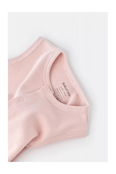 BabyCosy Sleeveless romper with short pants - 100% cotton - Pink, (Size: 12-18 Months)