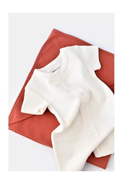 BabyCosy Short Pants Romper - 100% Cotton - Ecru, (Size: 9-12 months)