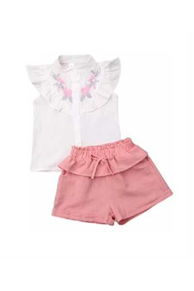 drool Set shirt and pants with embroidery (Color: Yellow, Size: 130)