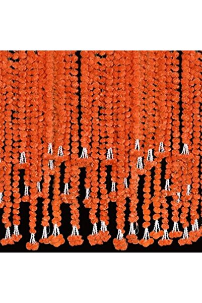Generic Shreeji - 5 feet Marigold Garland |Indian/American Wedding Party Mantle Decoration, Faux Garla