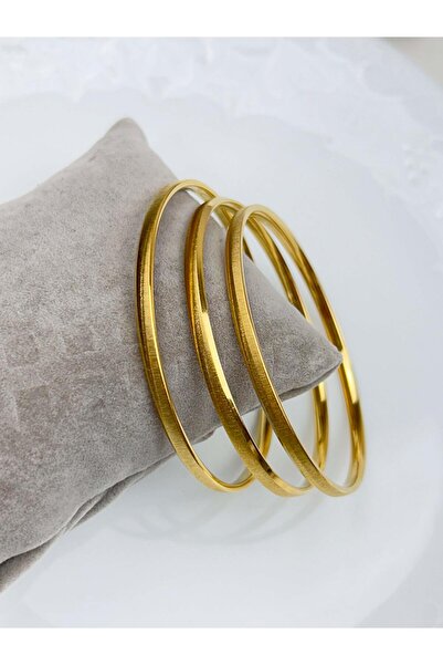 miyle Çelik Kalın Desenli Ajda Bilezik 6.8 Boy (3'lü satılmaktadır)