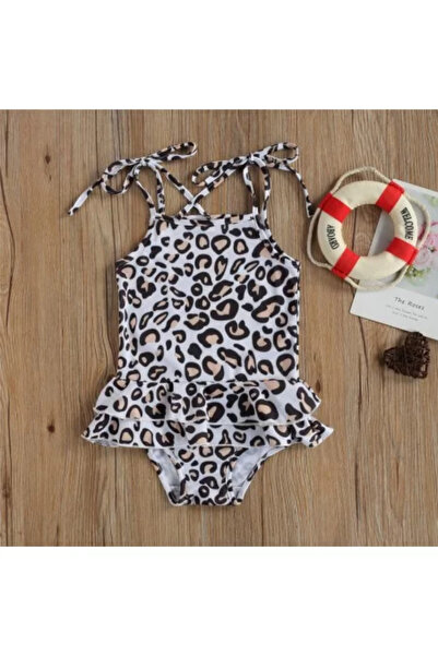 drool Bathing Suit with Ruffles and Straps (Size: 110, Model: Multicolor)