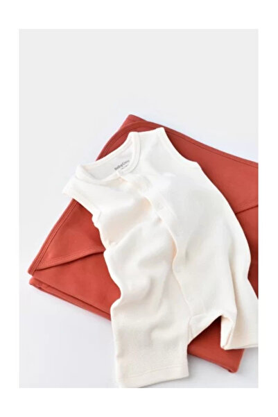 BabyCosy Sleeveless Romper with Shorts - 100% Cotton - Ecru, (Size: 3-6 Months)