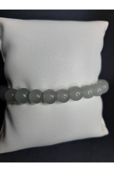 MRYart İs Gray Glass Bead Bracelet - Stylish and Elegant Design Unisex