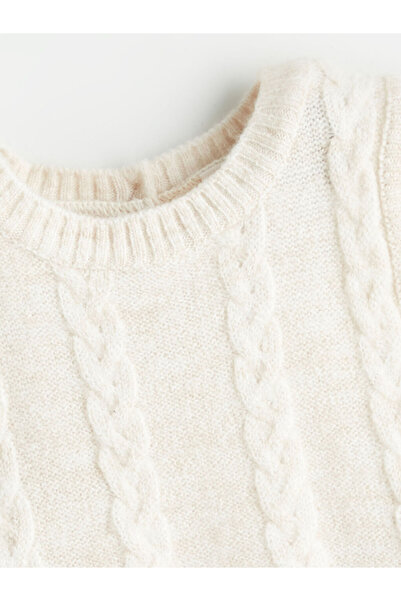 LC Waikiki Bisiklet Yaka Triko Kız Çocuk Süveter