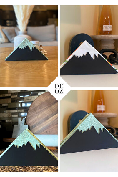 DEOZ3D Snow Mountains Design Napkin Holder - 3D Printed Decorative Organizer