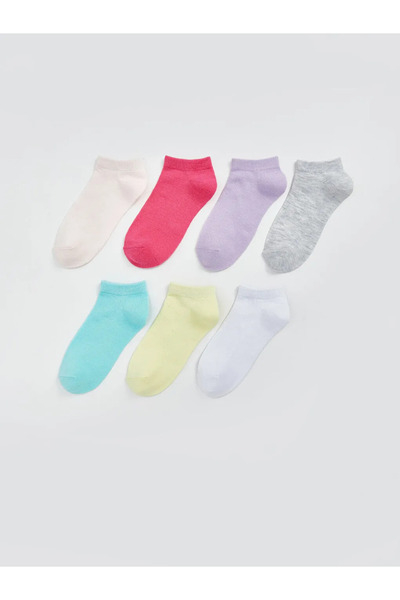 LC Waikiki Basic Girl's Booties Socks 7 Pack