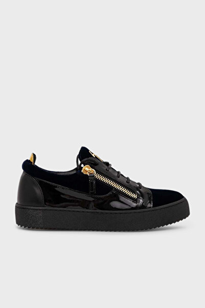 Giuseppe zanotti Patent Leather and Suede Detailed Sneaker Shoes Men's Shoes Ru00092