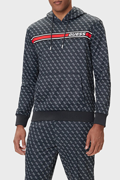 Guess New Korbin Pamuklu Logo Baskılı Regular Fit Kapüşonlu Sweat Z4BQ30K7122 Erkek SWEAT Z4BQ30 K71