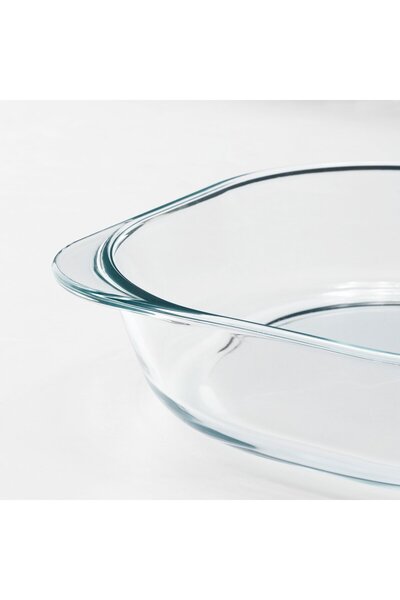 IKEA FÖLJSAM Oven dish, clear glass, 24.5 x 24.5 cm