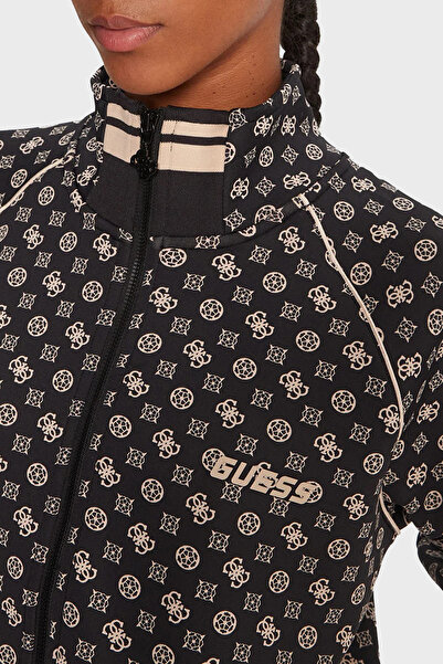 Guess Aggie 4G Logo Baskılı Regular Fit Dik Yaka Scuba Sweat V5YQ03KB212 SWEAT V5YQ03 KB212 PJ