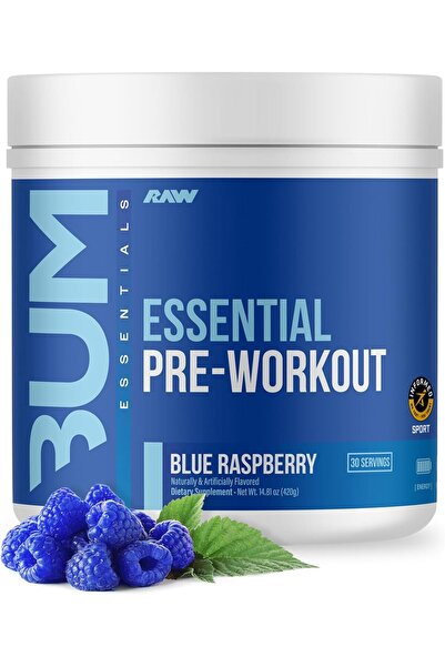 RAW NUTRITION مكمل غذائي أساسي خام قبل التمرين | طاقة وتركيز لا مثيل لهما | ضخ عضلي مُحسَّن | لجميع الرياضيين | كاليفورنيا