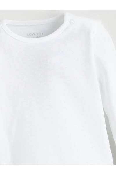 LC Waikiki Bicycle collar basic baby girl snap-on bodysuit 2-piece set