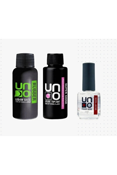Anıl Gel Polish Uno Rubber Base Coat 50ml; Uno Super Shıne Top Coat 50’ml ; +...