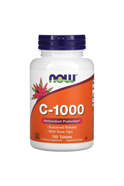 Now Foods C-1000 Ascorbic Acid Rose Hips Rosehip 100 Tablets