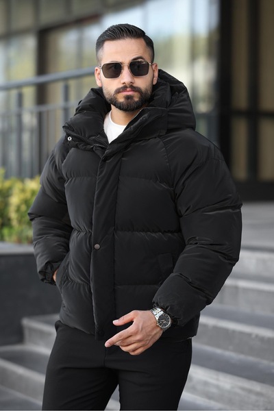 MİS MODA Чоловічий зимовий пуховик з капюшоном NOVA