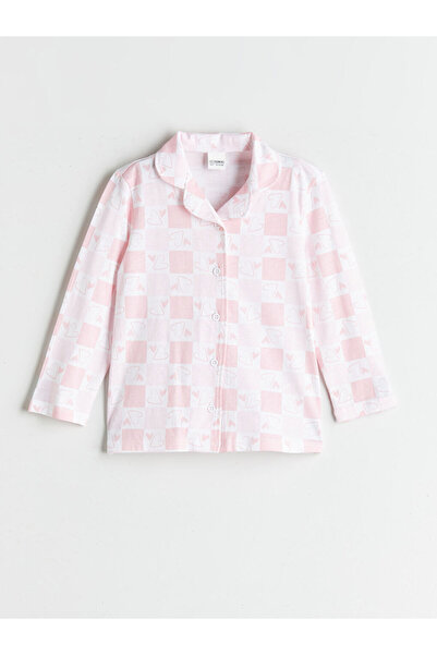 LC Waikiki Create Your Style from Uzg Store |   Shirt Collar Printed Girls Pajama Set